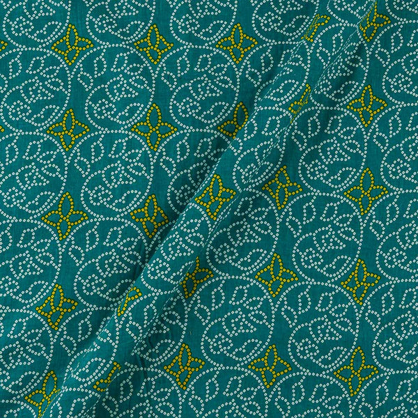 Soft Cotton Sea Green Colour Bandhani Print Fabric Online 9450IR2