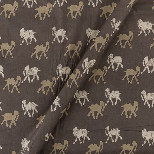 Cotton Dabu Cedar Colour Camel Motif Print Fabric Online 9451A