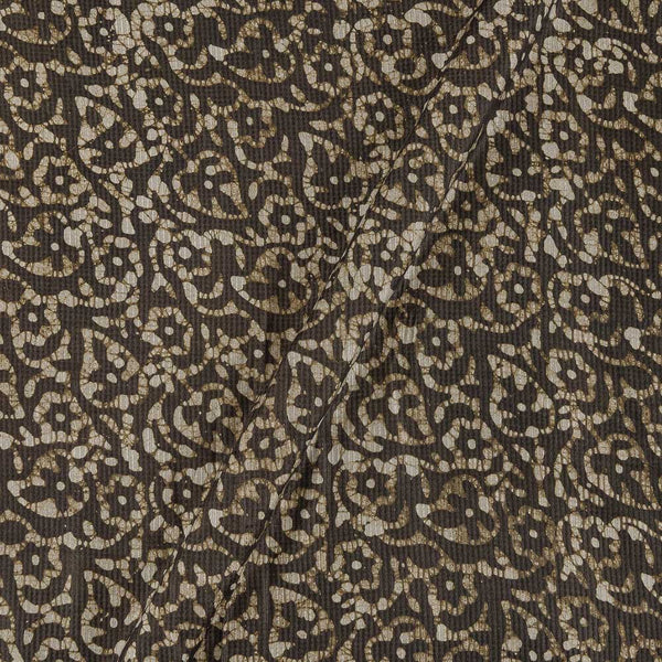 Bhagalpur Cotton Silk Cedar Colour Leaves Print Jacquard Fabric 9453W Online