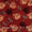 Modal Satin Brick Red Colour Vanaspati Hand Block Print Fabric 9458P Online
