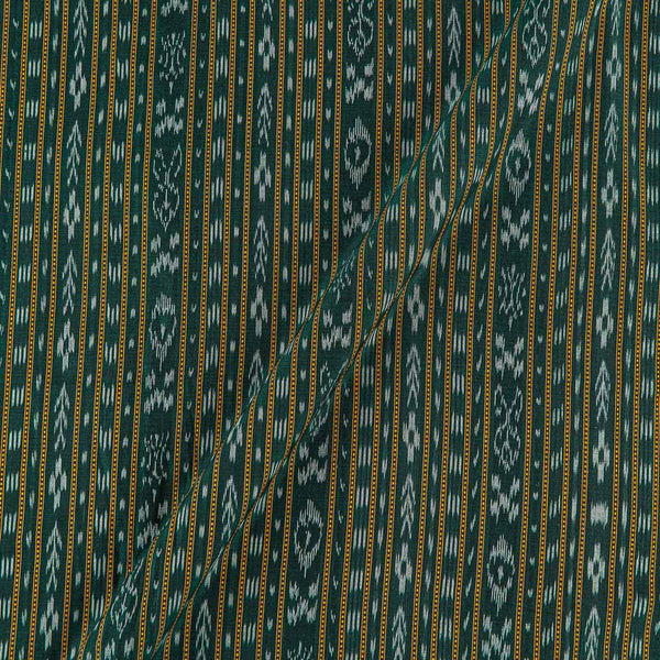 Cotton Sambalpuri Ikat Pattern Bottle Green Colour 42 Inches Width Fabric freeshipping - SourceItRight