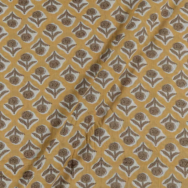 Cotton Dusty Yellow Colour 42 Inches Width Floral Print Fabric freeshipping - SourceItRight