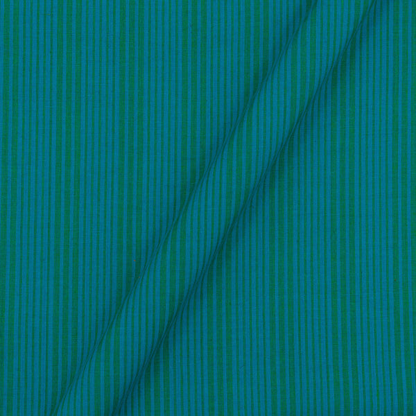 Slub Cotton RIB Stripes Aqua Blue Colour 42 Inches Width Washed Fabric freeshipping - SourceItRight