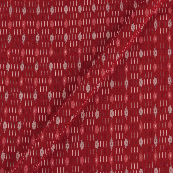 Cotton Maroon Red Colour Ikat Inspired Print 43 Inches Width Fabric freeshipping - SourceItRight