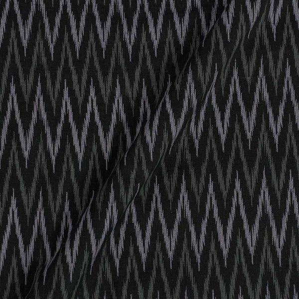 Slub Cotton Black Colour Ikat Inspired Print 42 Inches Width Fabric freeshipping - SourceItRight