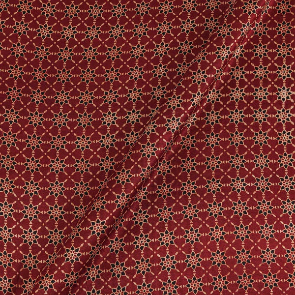 Gaji Brick Red Colour Geometric Print Fabric freeshipping - SourceItRight