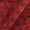 Ajrakh Pattern Natural Dyed Mashru Gaji Brick Red Colour Floral Block Print Fabric Online 9506SY
