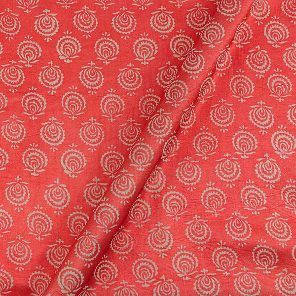 Buy Gaji Sugar Coral Colour Floral Print Fabric Online 9508HG
