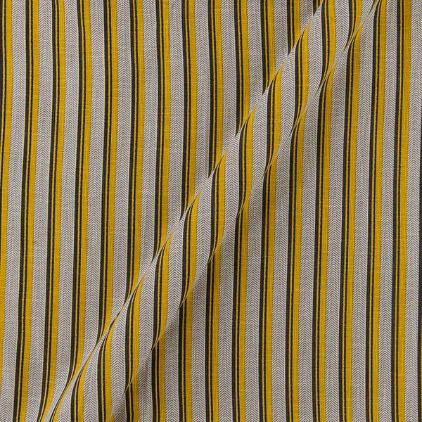 Cotton White Colour Stripes Print Textured Fabric Online 9522S