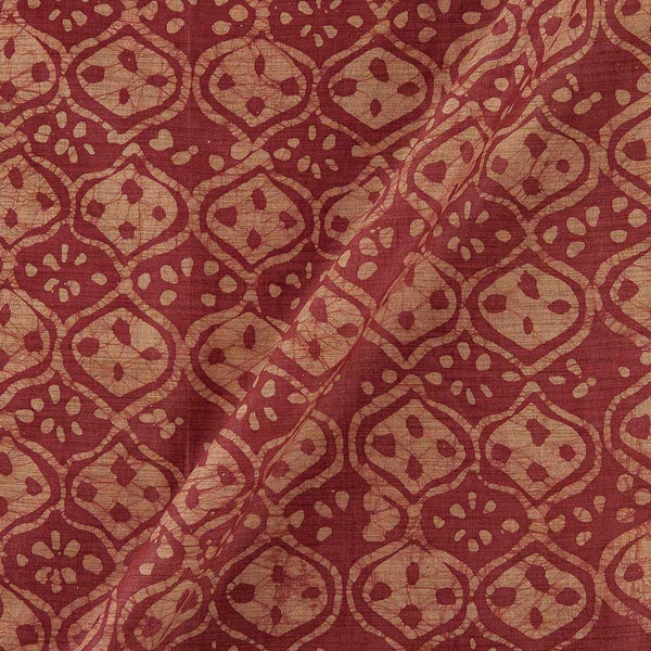 Buy Fancy Bhagalpuri Blended Cotton Dusty Rose Colour Mughal Batik Print On Silk Feel Fabric Online 9525AL