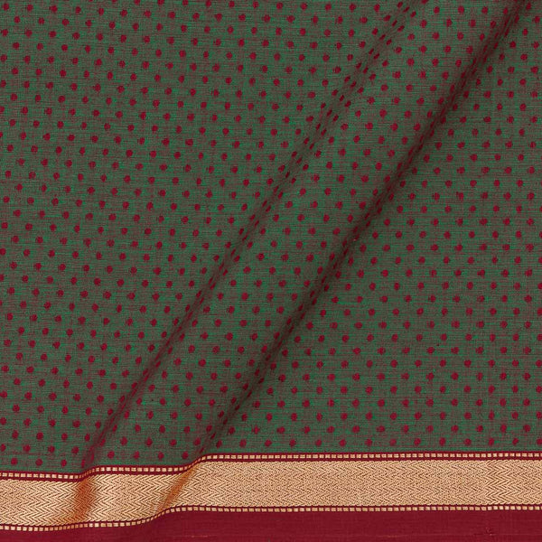 South Cotton Green Maroon Two Tone Two Side Gold Border 40 Inches Width Fabric freeshipping - SourceItRight