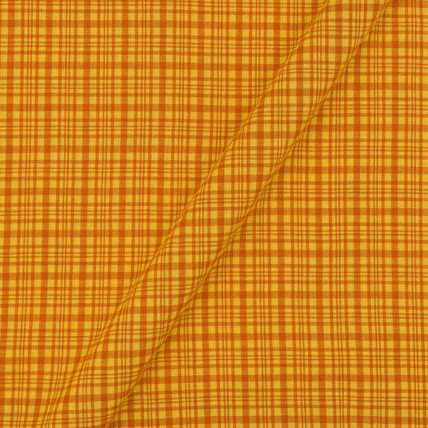 Cotton Bright Yellow Colour Checks 43 Inches Width Fabric cut of 0.40 Meter freeshipping - SourceItRight
