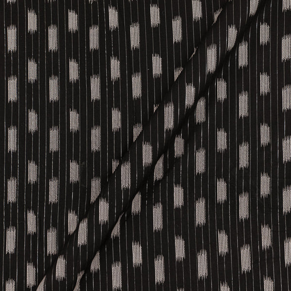 Soft Cotton Black Colour Geometric Print Silver Lurex Fabric Online 9549N