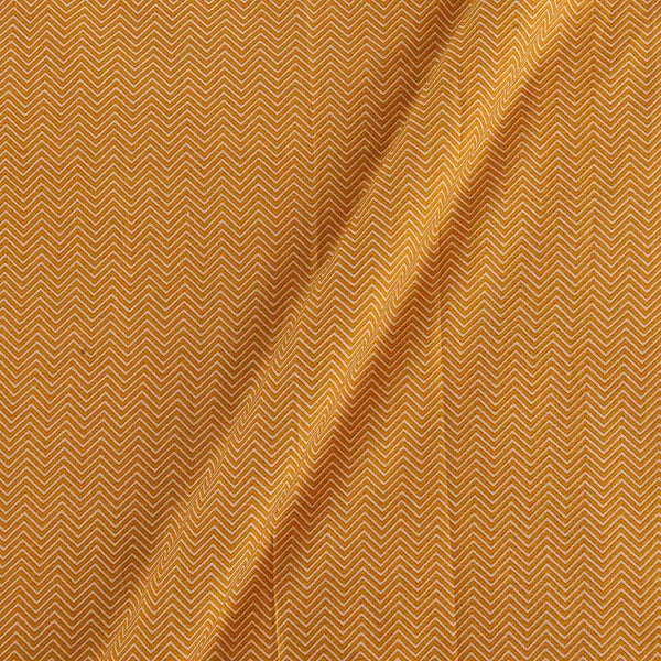Cotton Mustard Yellow Colour Chevron Print Fabric 9557EA Online