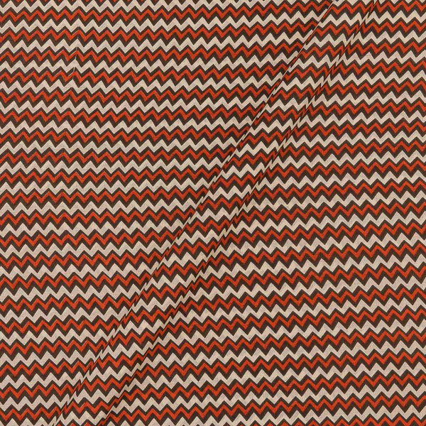 Cotton Cedar Colour 42 Inches Width Chevron Print Fabric freeshipping - SourceItRight
