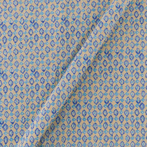 Cotton Off White Colour Geometric Print 43 Inches Width Fabric