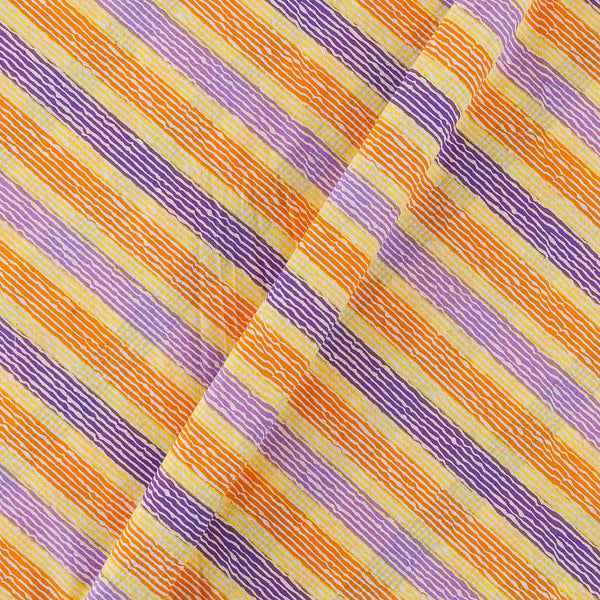 Cotton Orange Purple Colour Leheriya Print Fabric Online 9562AF2
