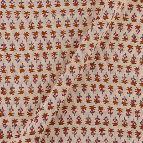 Cotton Matty Rani Pink X Orange Cross Tone 43 Inches Width Dyed Fabric  (Viscose & Cotton Blend)