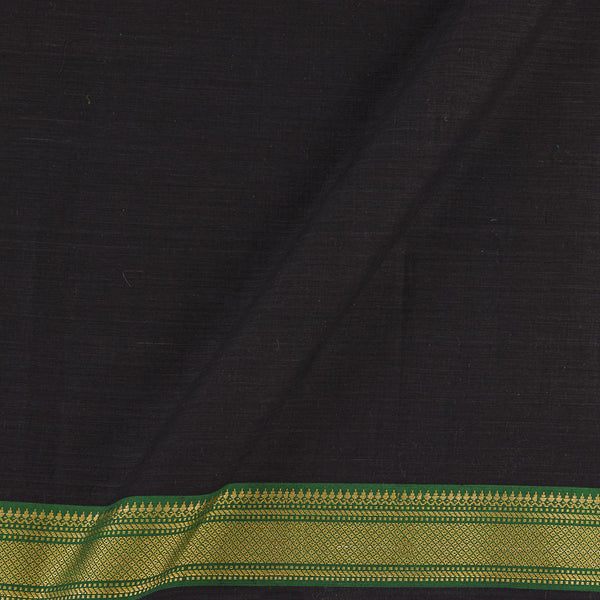 South Cotton Black Colour Two Side Zari Border 41 Inches Width Fabric freeshipping - SourceItRight