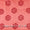 Mashru Gaji Coral Colour Mughal Butta Hand Block Discharge Print Fabric Online 9582AG