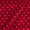 Gaji Poppy Red Colour 45 inches Width Silver Polka Jacquard Fabric freeshipping - SourceItRight