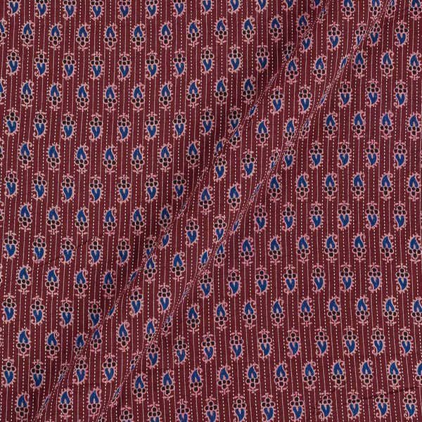 Cotton Maroon Colour Paisley Print 43 Inches Width Kantha Doriya Fabric freeshipping - SourceItRight