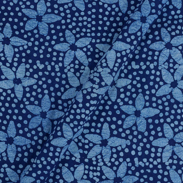 Cotton Indigo Blue Colour Brasso Effect With Batik Print 45 inches Width  Fabric freeshipping - SourceItRight