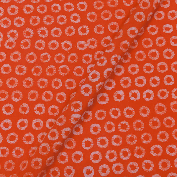 Cotton Tangerine Orange Colour 46 Inches With Brasso Effect Wax Batik Fabric freeshipping - SourceItRight