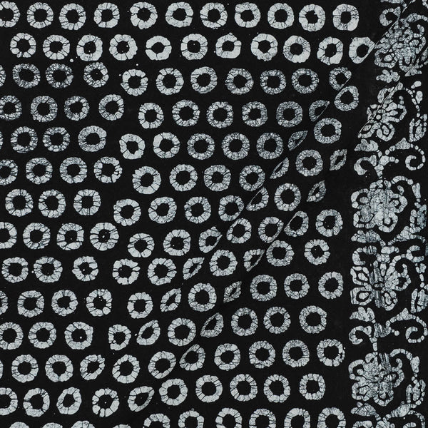 Cotton Black Colour Brasso Effect Wax Batik Width Two Side Border 43 Inches Width Fabric freeshipping - SourceItRight