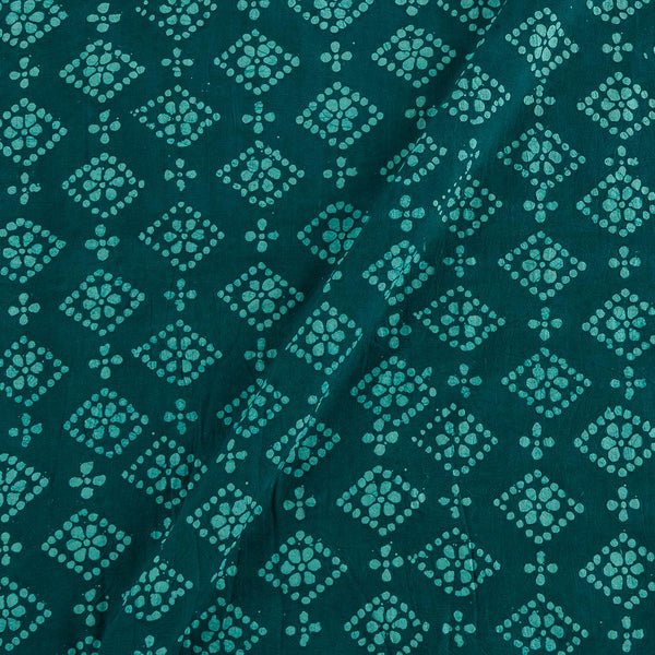 Cotton Teal Green Colour Brasso Effect Wax Batik Fabric 9658GW Online