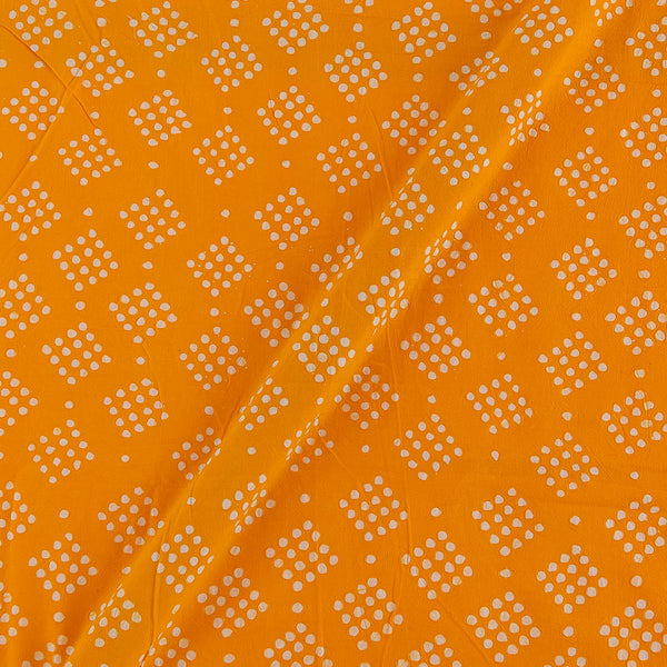 Cotton Golden Orange Colour Brasso Effect Wax Batik Fabric 9658HB Online