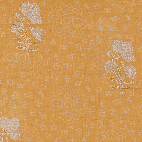 Mul Type Cotton Pale Yellow Colour 43 inches Width Floral Print Fabric freeshipping - SourceItRight
