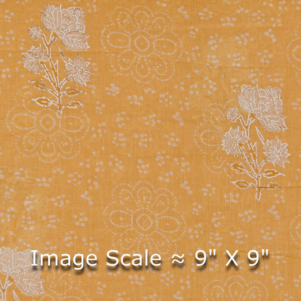 Buy Cotton Mustard Yellow Colour Floral Print Fabric 9072BM-cpg16 Online -  SourceItRight