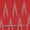 Buy Cotton Poppy Red Colour Woven Ikat Type Fabric 9681AU Online