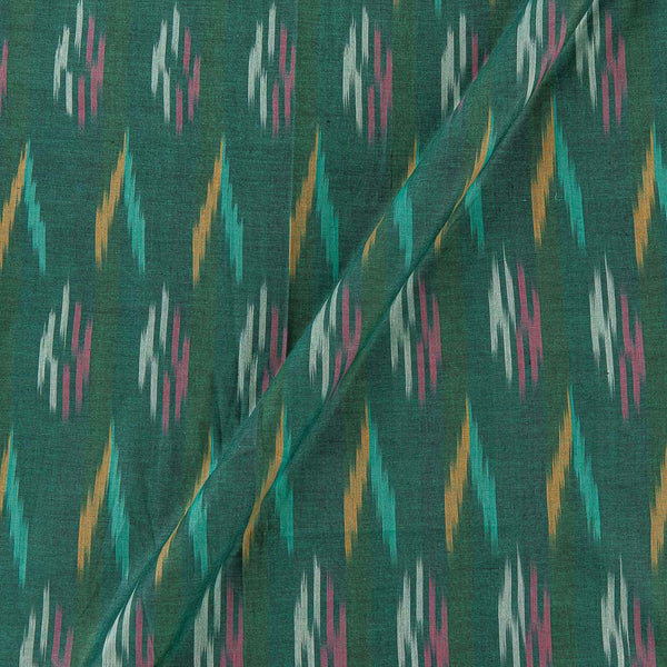 Cotton Rama Green Colour Woven Ikat Type 43 Inches Width Fabric freeshipping - SourceItRight