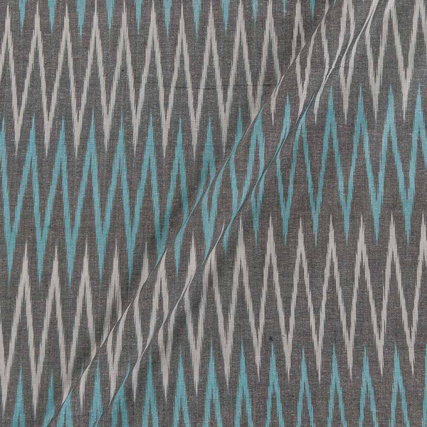 Cotton Grey X Black Cross Tone Woven Ikat Type Fabric Online 9681KO