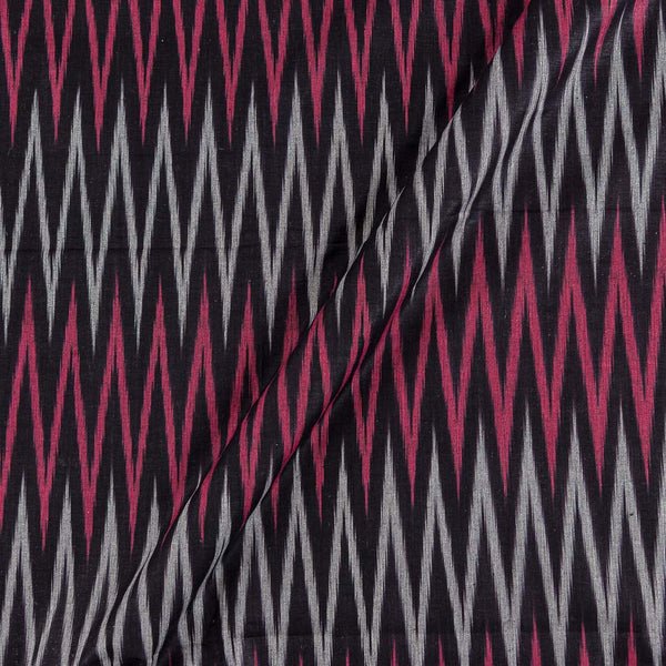 Cotton Black Colour Woven Ikat Type Fabric Online 9681KQ