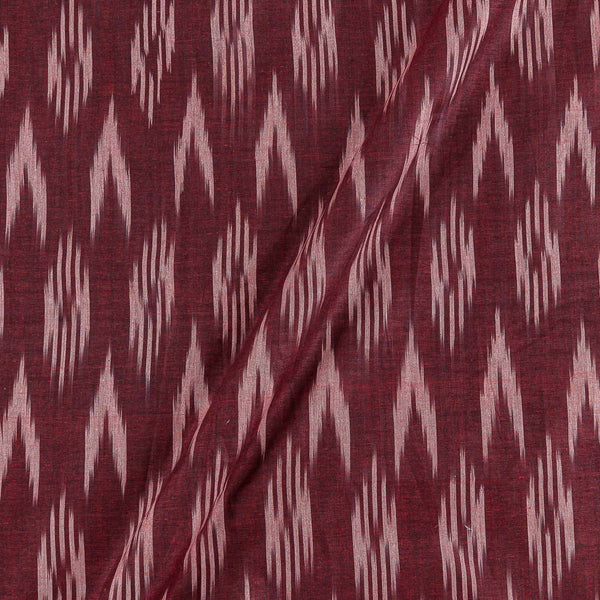 Cotton Maroon X Black Cross Tone Woven Ikat Type Fabric Online 9681T