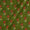 Assam Silk Feel Moss Green Colour Floral Block Print Viscose Fabric 9695AL