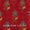 Assam Silk Feel Crimson Red Colour Floral Block Print Viscose Fabric 9695AM