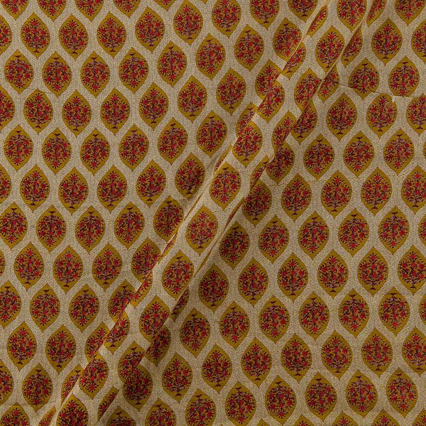 Assam Silk Feel Olive Colour Floral Butta Print Viscose Fabric Online 9695AX
