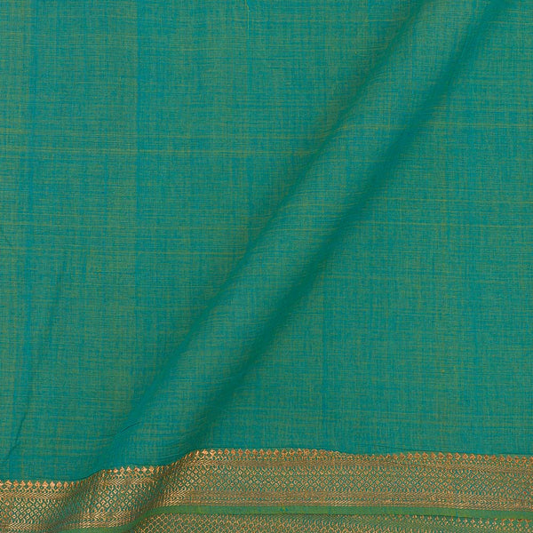 Mangalgiri Cotton Sea Blue Two Tone Two Side Nizam Border Fabric freeshipping - SourceItRight