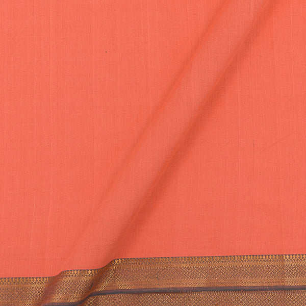 Mangalgiri Cotton Carrot Orange Colour Two Side Nizam Border Fabric freeshipping - SourceItRight