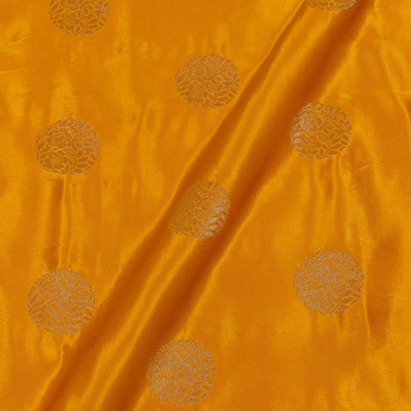 Gaji Kasab Floral Butta Golden Yellow Colour 45 Inches Width Fabric freeshipping - SourceItRight