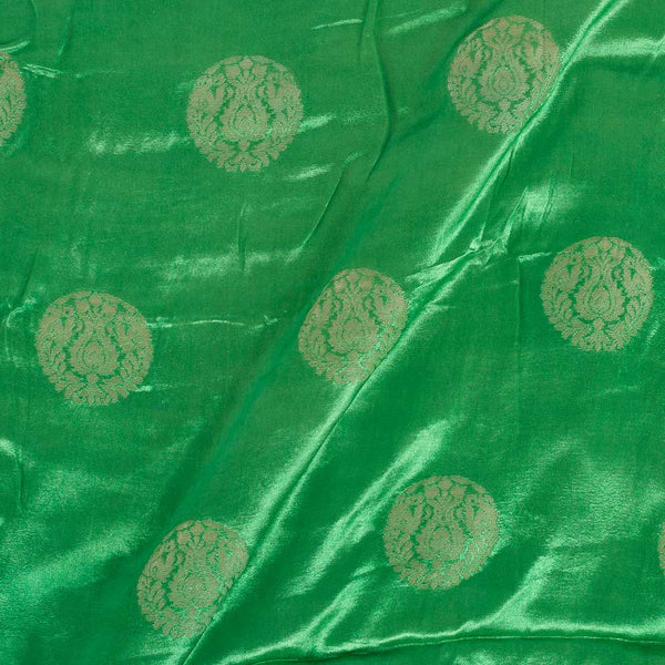 Gaji Kasab Mughal Butta Grass Green Colour Fabric freeshipping - SourceItRight