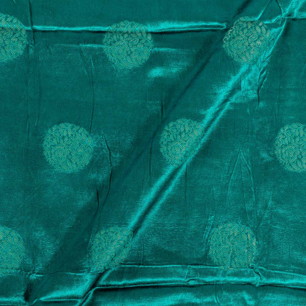 Gaji Kasab Floral Butta Emerald Colour Fabric Cut of 1 Meter