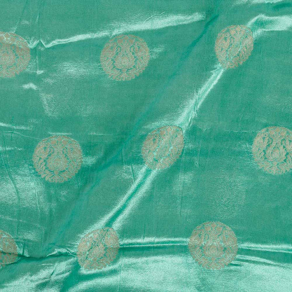 Gaji Kasab Mughal Butta Neptune Green Colour Fabric freeshipping - SourceItRight