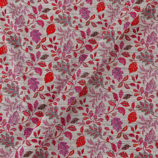 Cotton Print on Off White Colour Floral Jaal Print Textured Katri Fabric Online 9717M