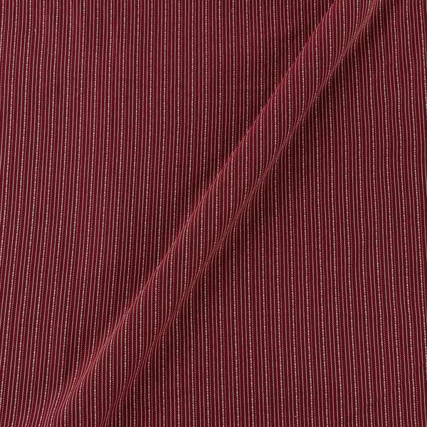 Cotton Self Jacquard Maroon Colour 42 Inches Width Stripes Fabric freeshipping - SourceItRight