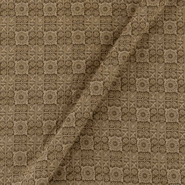Soft Cotton Beige Cedar Colour Geometric Print Fabric Online 9725DB2